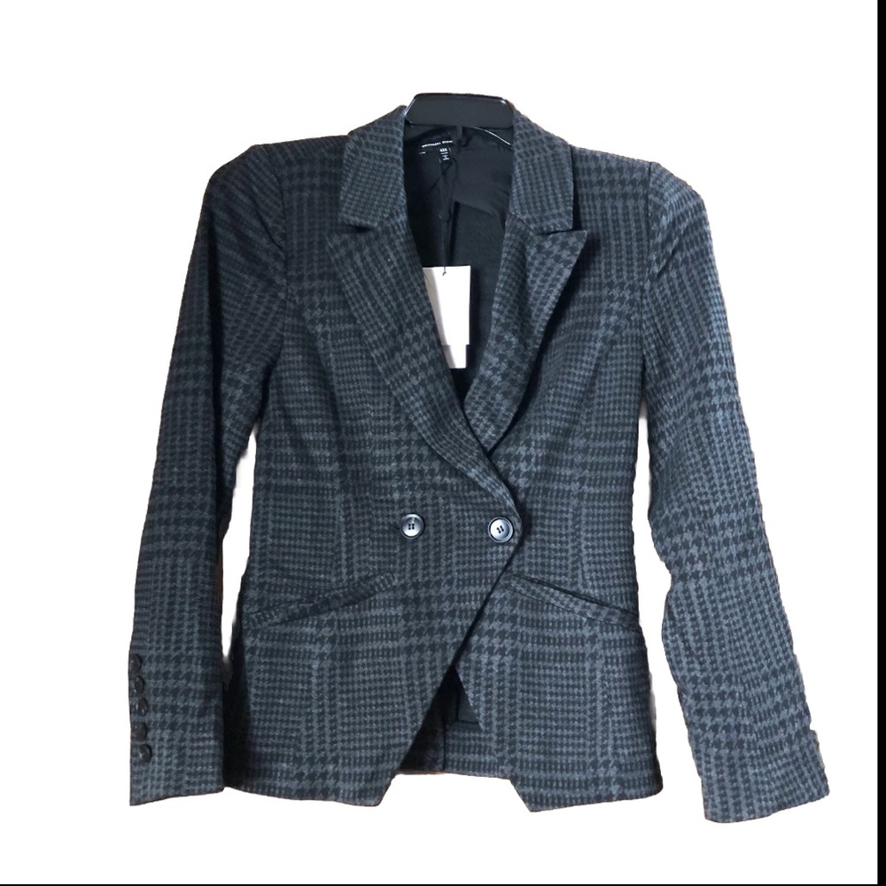 NWT Universal Standard Women’s Two-Button Houndstooth Blazer Jacket - 4XS (00-0)